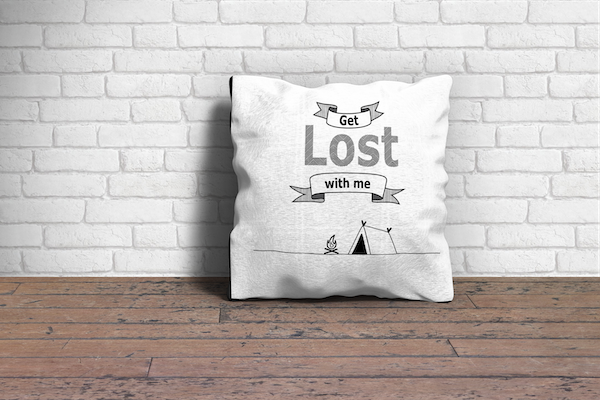 Get Lost With Me Pillow Mockup