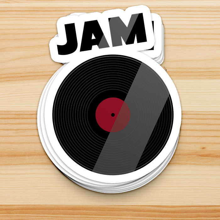 Vinyl Jam Sticker